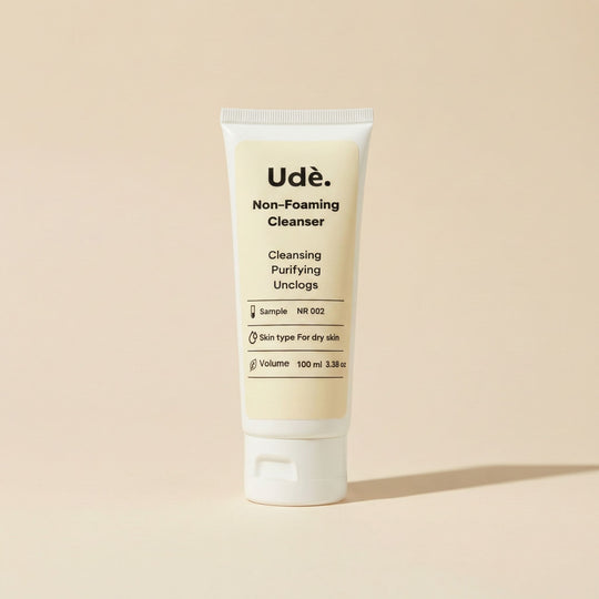 non-foaming cleanser, milde gezichtsreiniger die de huid zacht reinigt voor de droge huid 