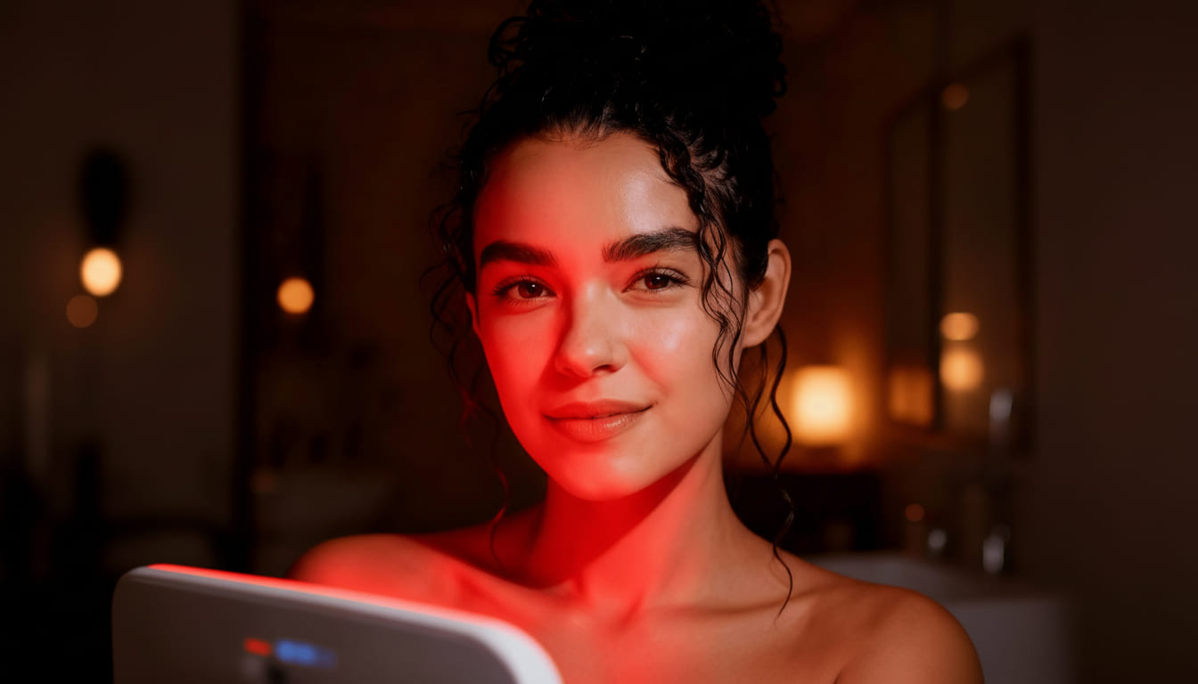 Red Light Therapie lamp voor huidondersteuning en glow