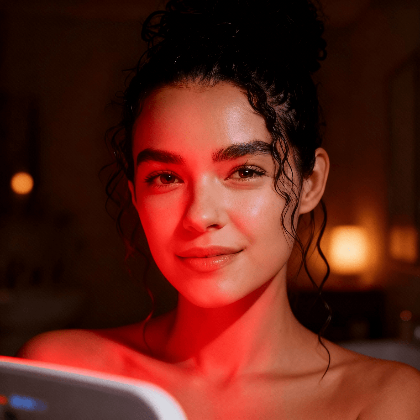 Red Light Therapie lamp voor huidondersteuning en glow